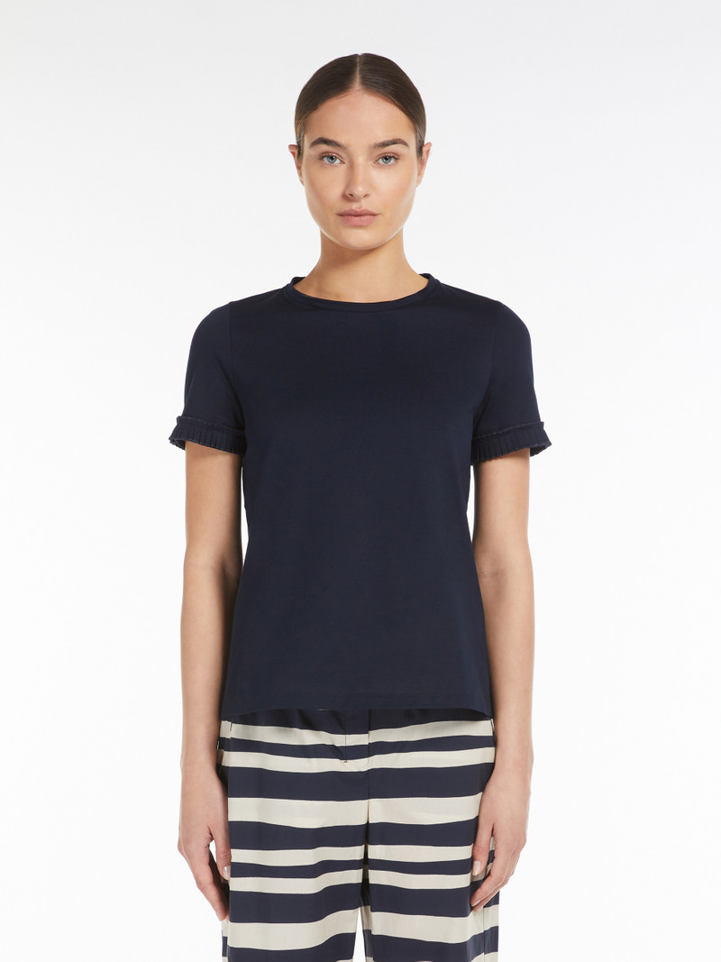 ULULATO Ruched cotton jersey T-shirt 3