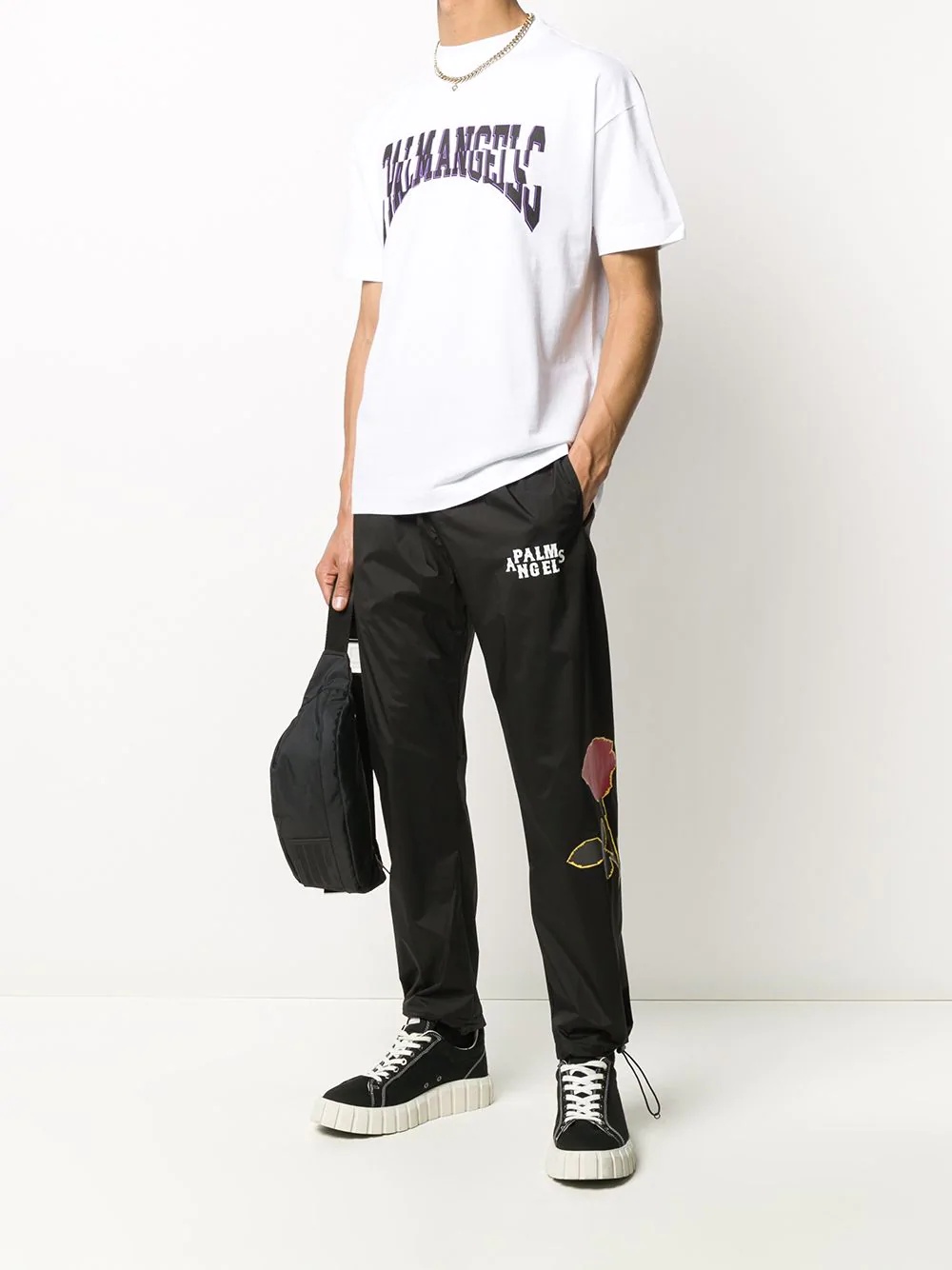 rose details track pants - 2