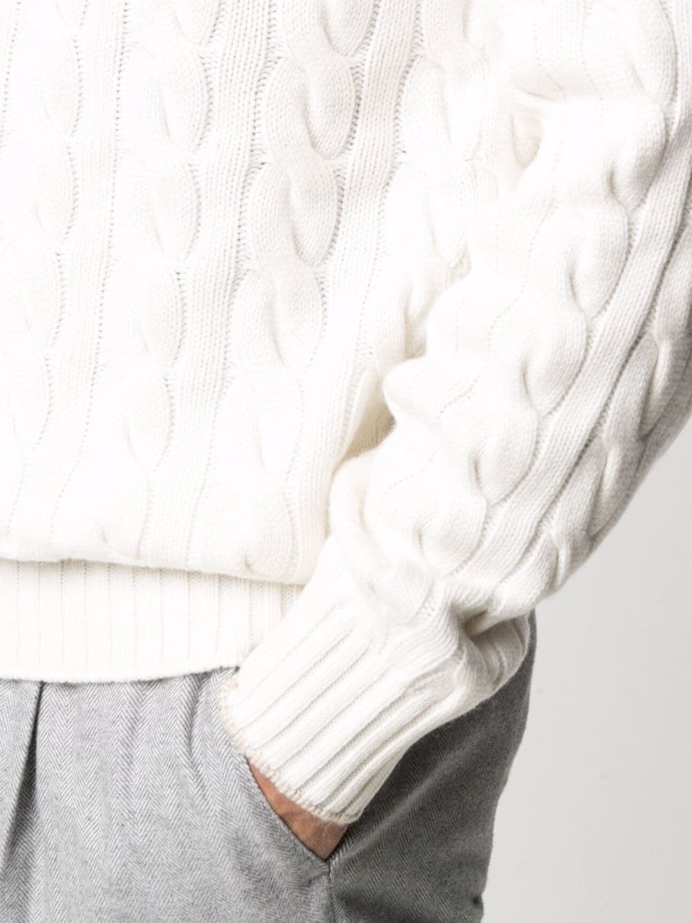 cable-knit cashmere jumper - 5