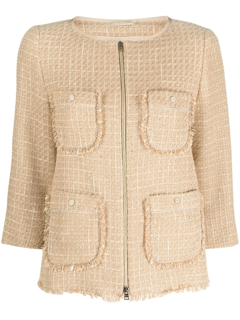 zip-up tweed jacket 1