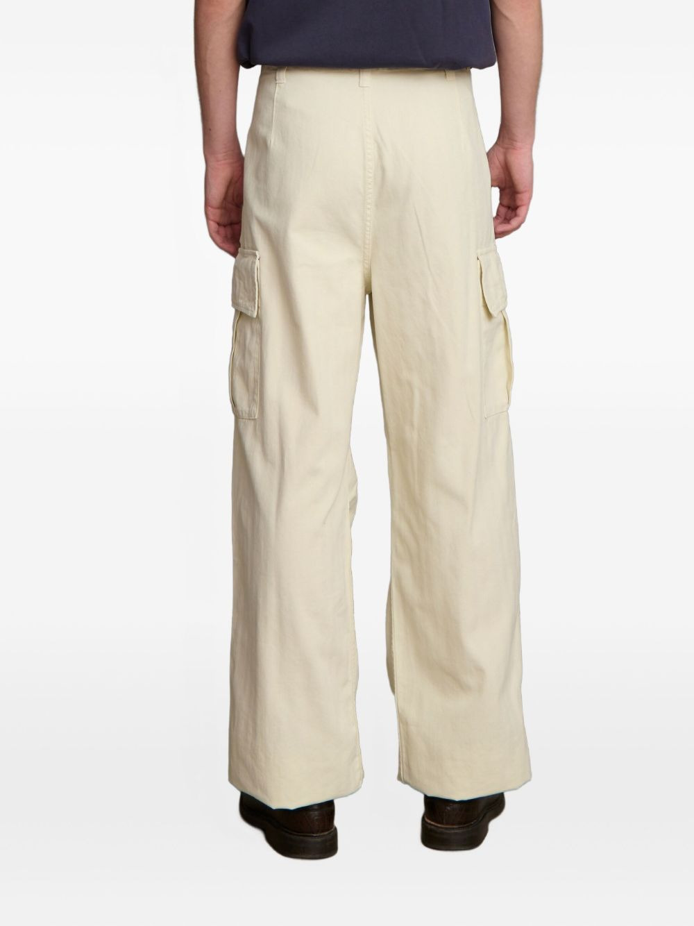 herringbone cargo trousers - 3