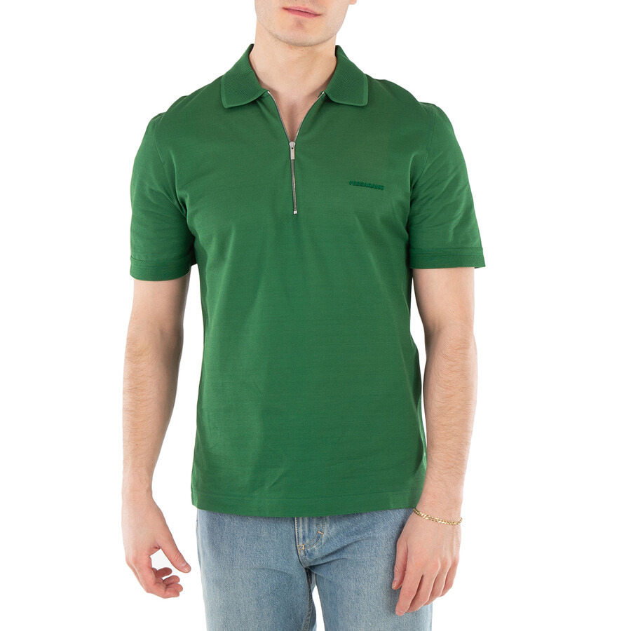 Ferragamo Zip Collar Polo Shirt - 1