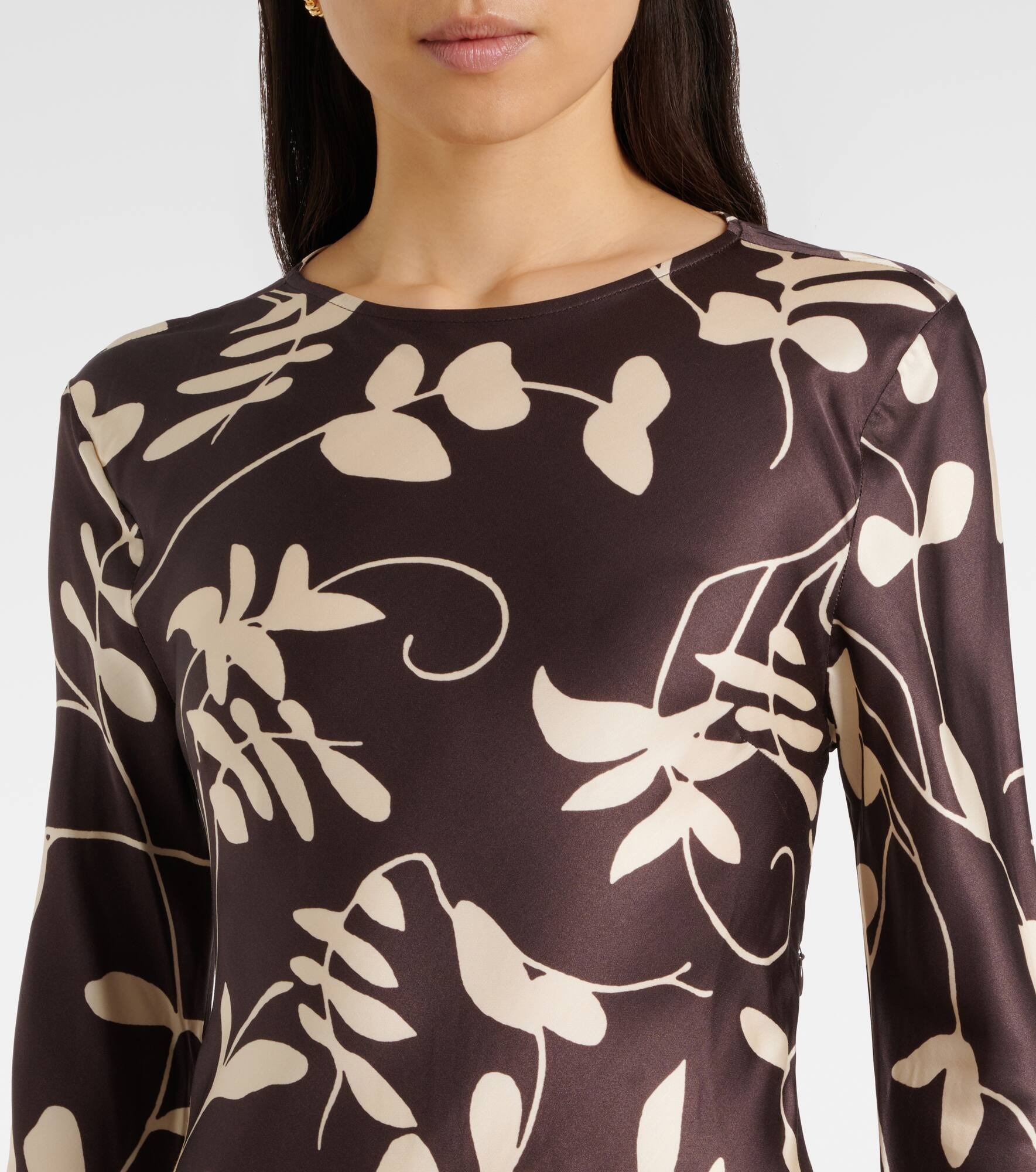 Faroe floral satin maxi dress - 4