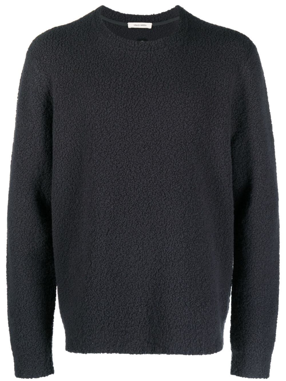 logo-plaque fleece jumper - 1