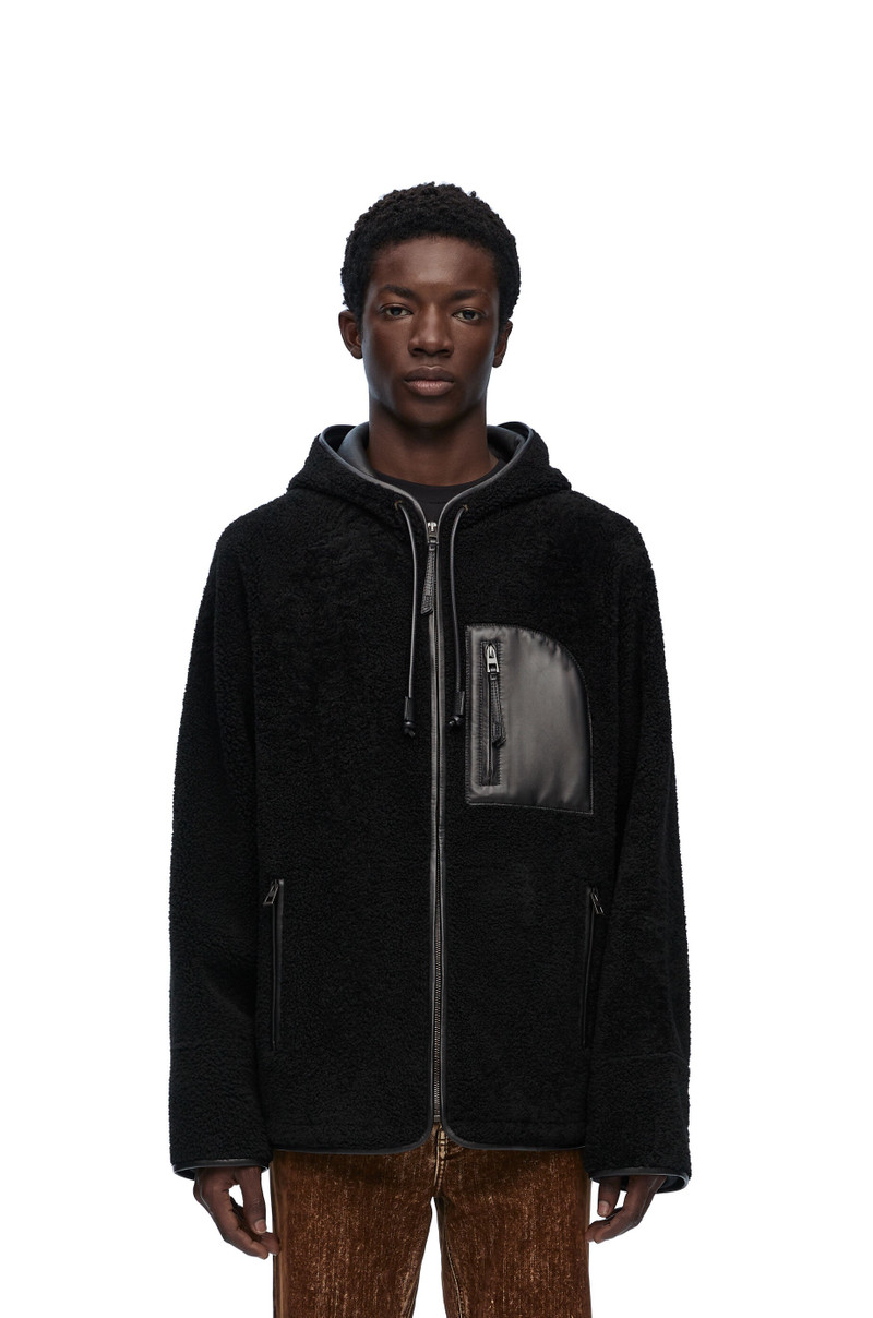 Hooded jacket in shearling 3