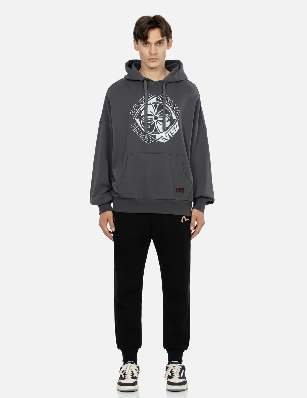 KAMON PRINT LOOSE FIT HOODIE - 5