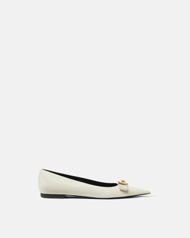 Gianni Ribbon Leather Ballerinas 1