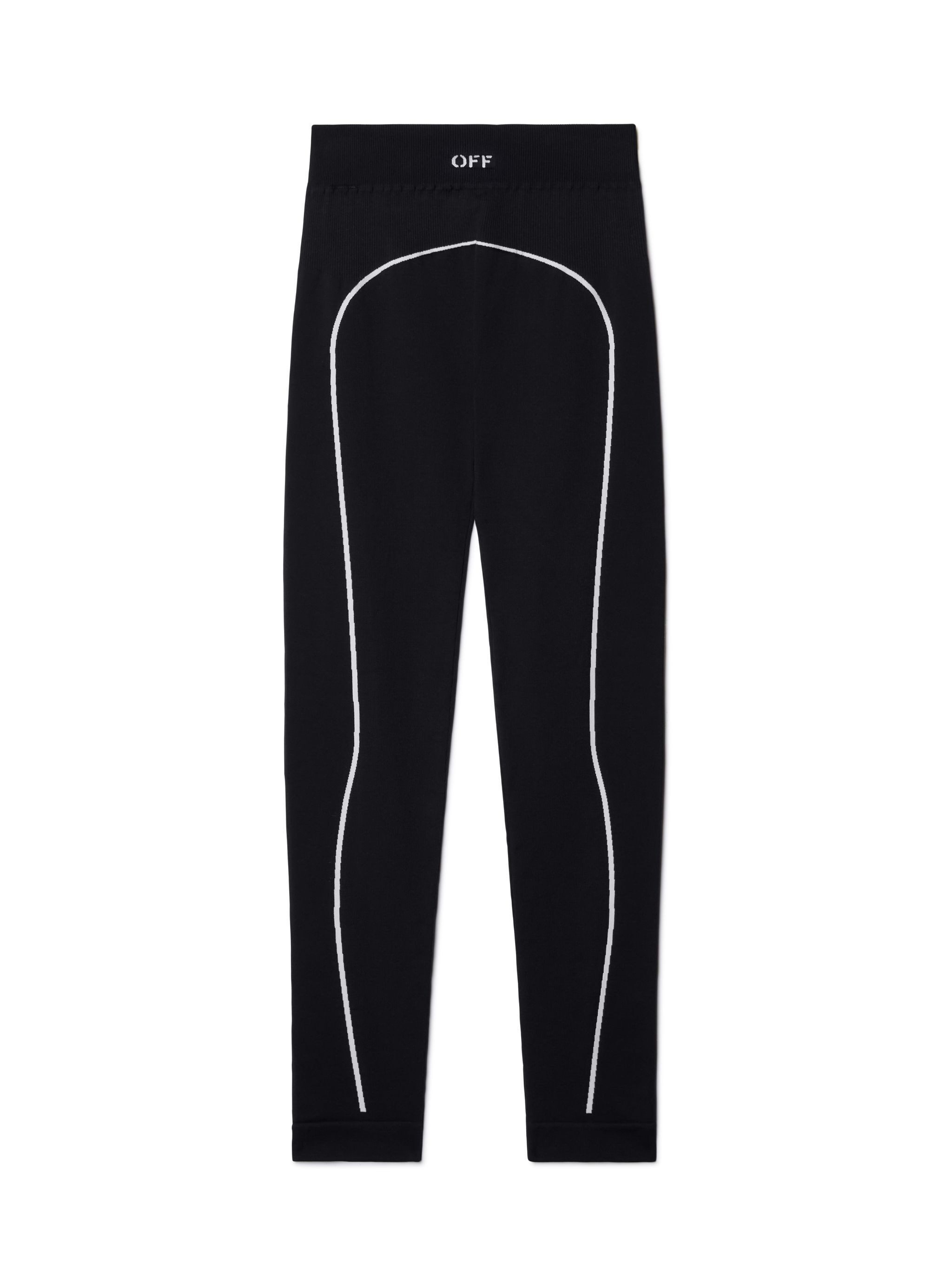 Black Stamp Seamless Leggings - 1
