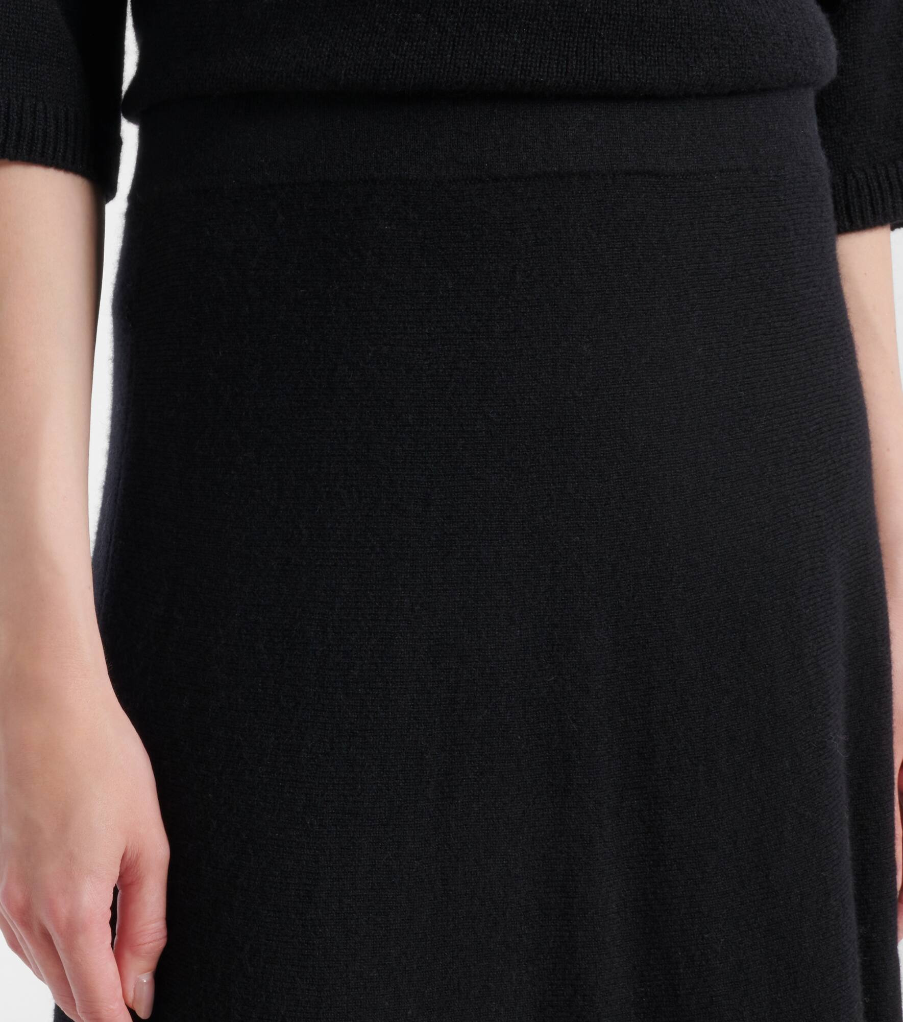 Torie high-rise cashmere maxi skirt - 4