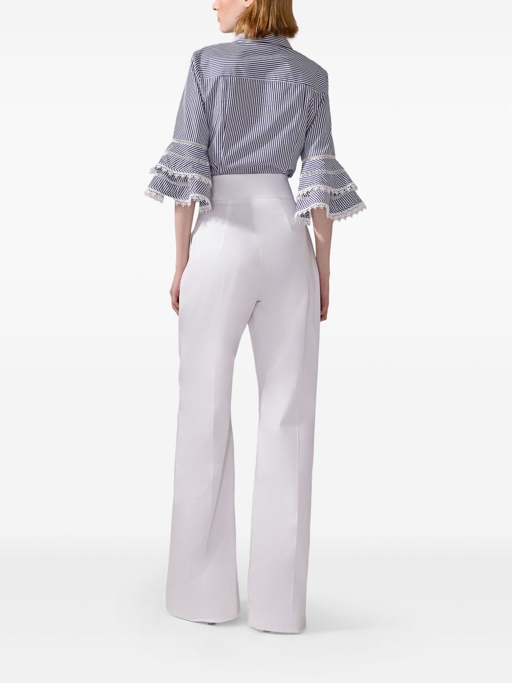 lace-trim shirt - 3
