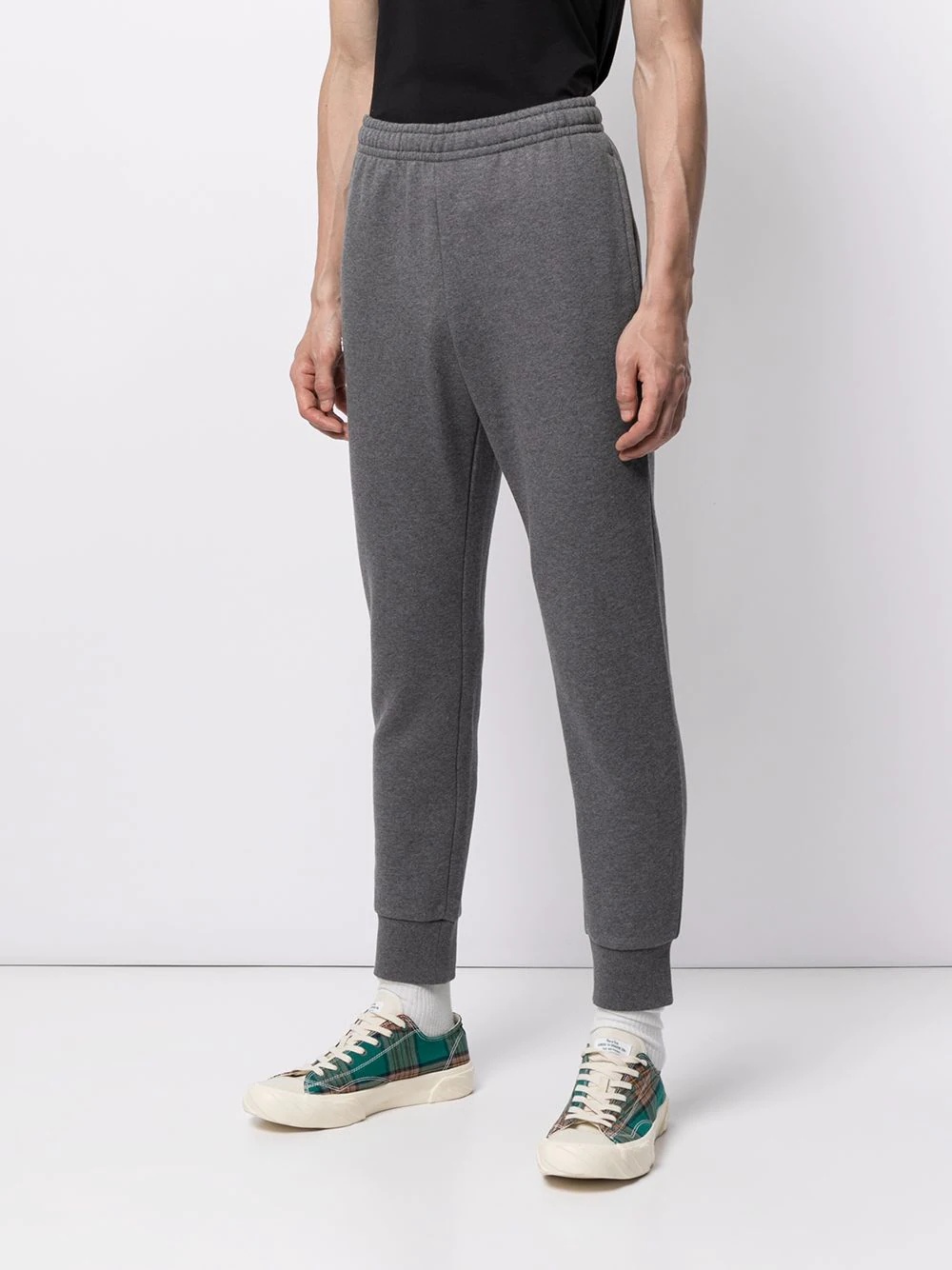 elasticated-waist cotton track trousers - 3