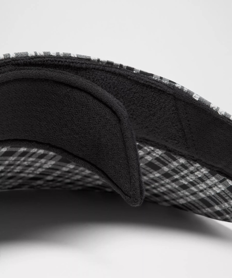 Women's Seersucker Check Removable Sweatband Visor 4