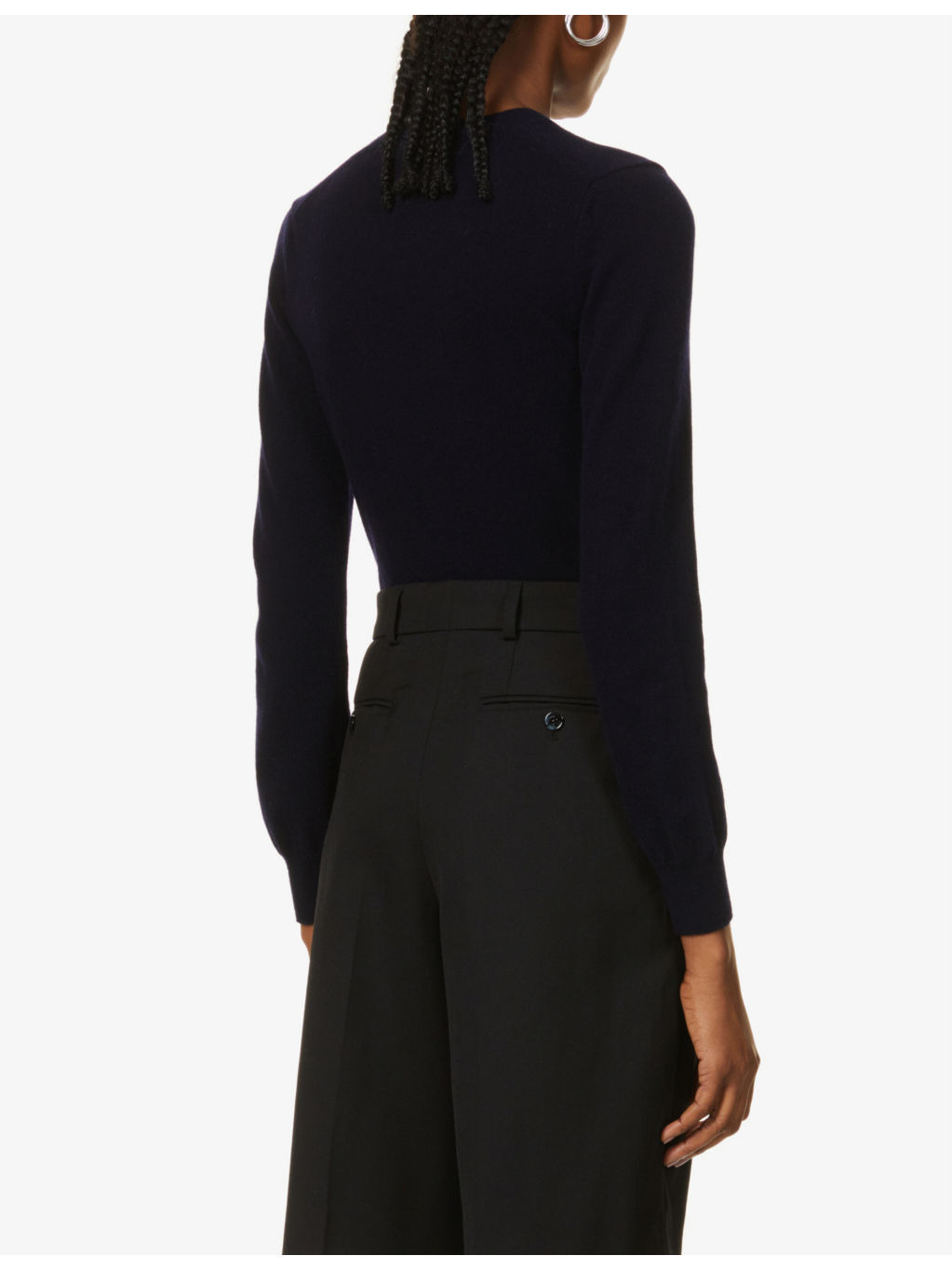 Branded V-neck wool jumper - 4