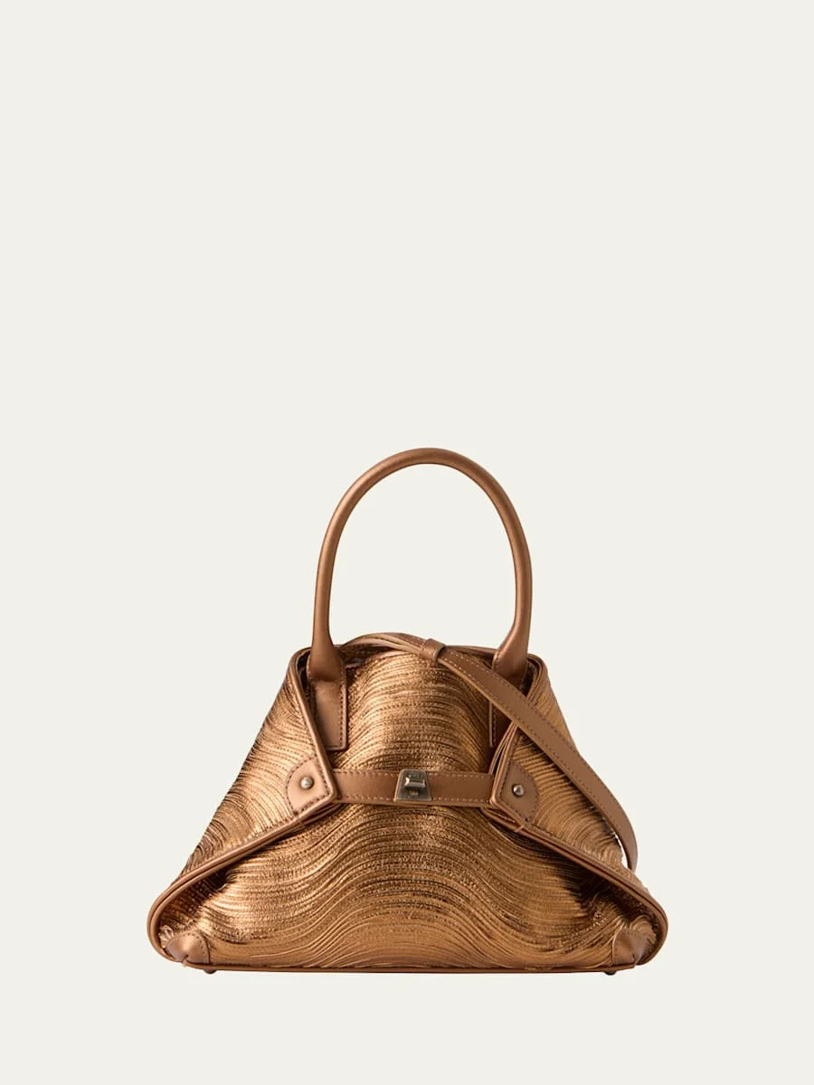Ai Little Wavy Metallic Leather Top-Handle Bag - 1
