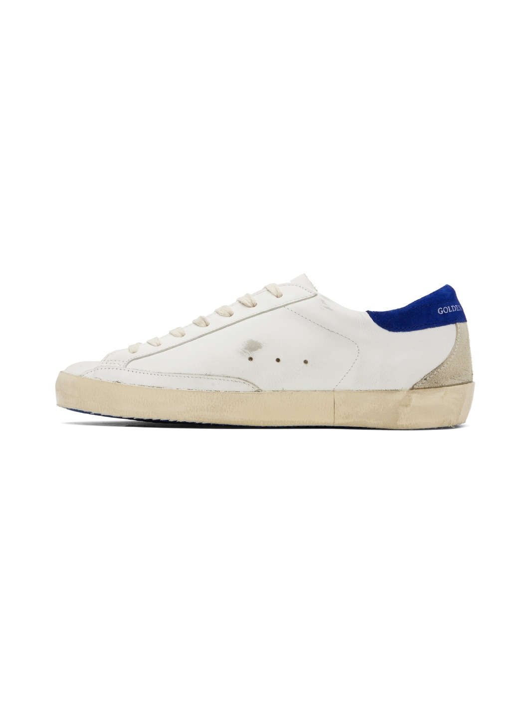 White & Blue Super-Star Classic Sneakers - 3