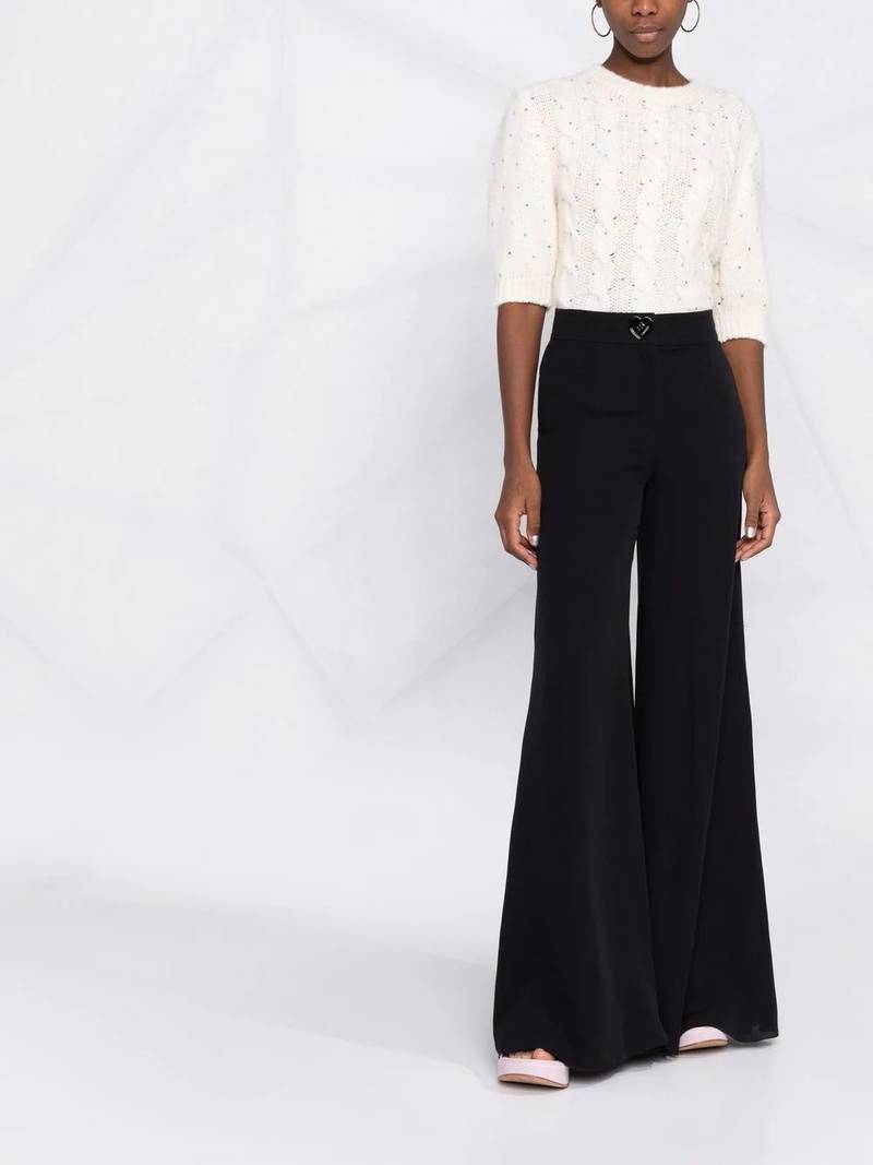 Moschino high-waisted flared trousers outlook
