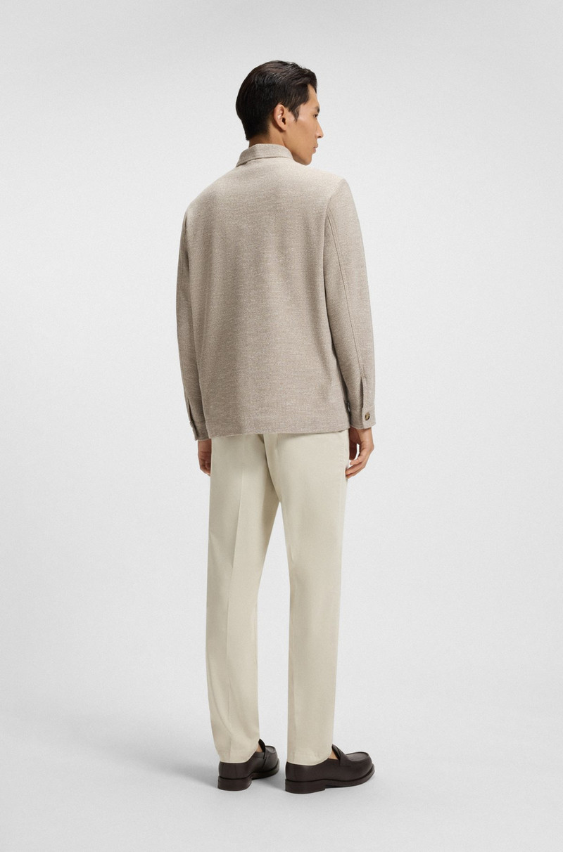 RELAXED-FIT OVERSHIRT IN PATTERNED FABRIC 4