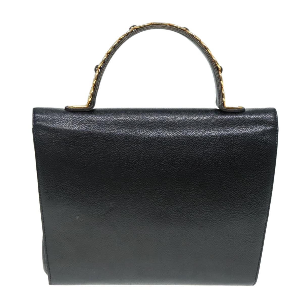 DIOR Hand Bag Leather Black Gold - 3