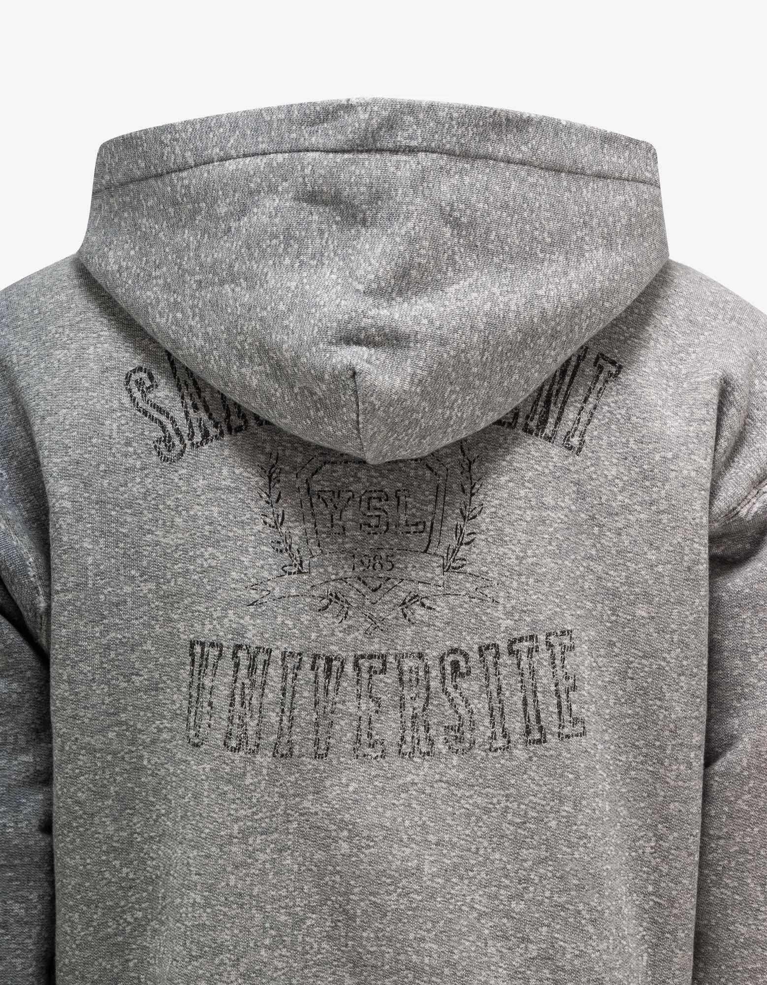 Saint Laurent Grey Saint Laurent Universite Print Hoodie - 4