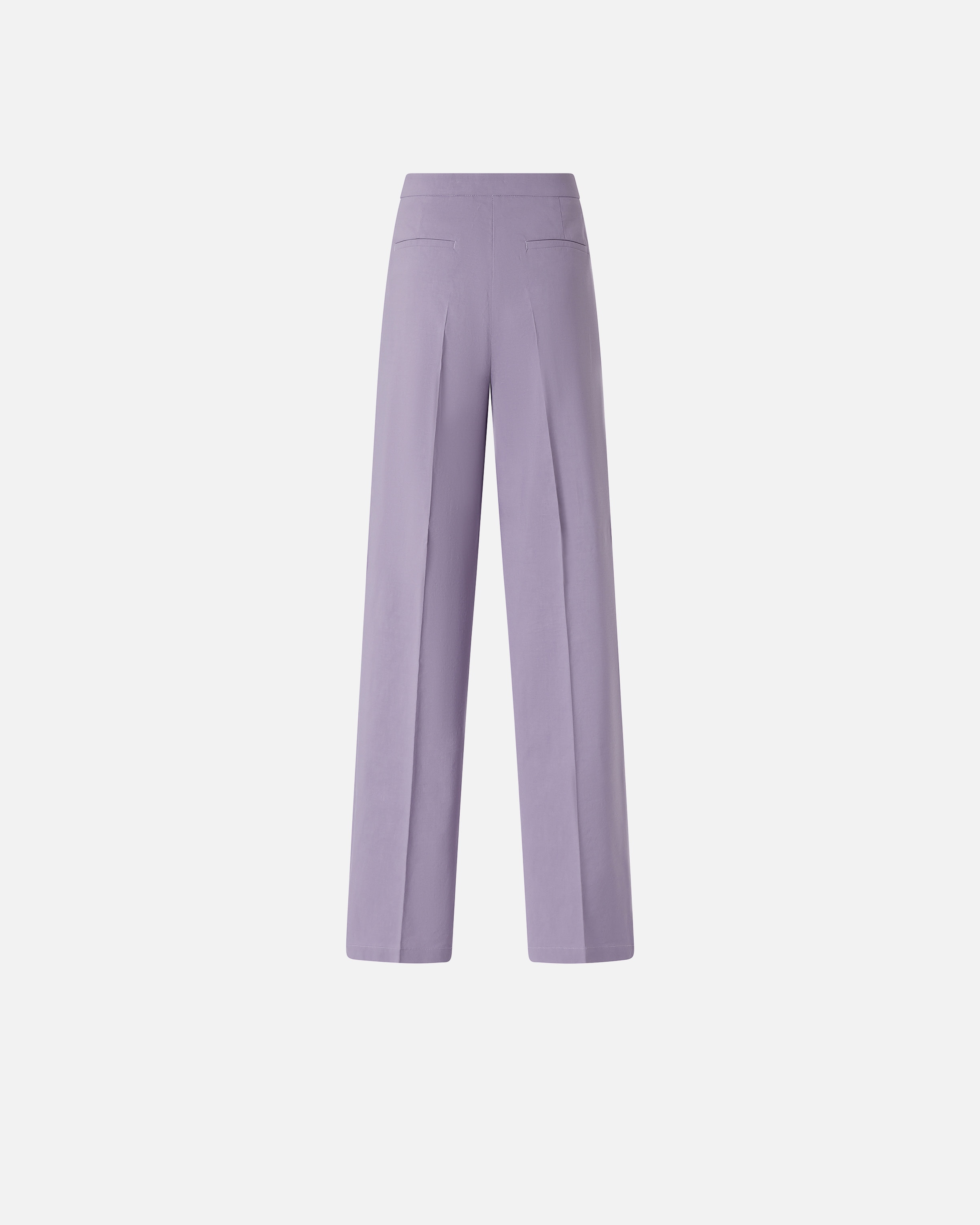 STRETCH LINEN TROUSERS WITH CREASE - 2