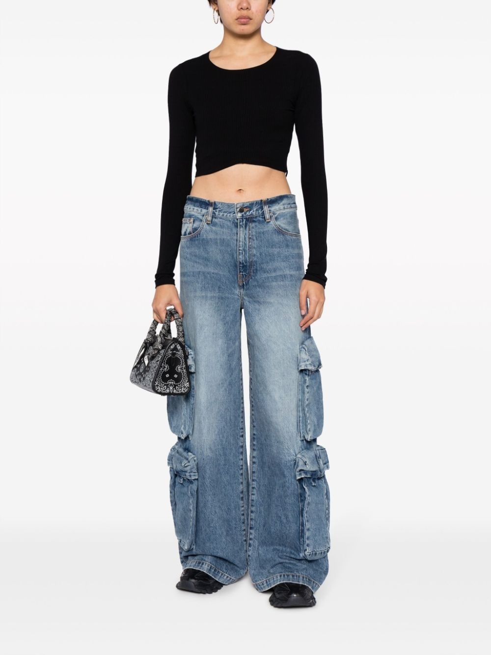 Baggy mid-rise wide-leg jeans - 2