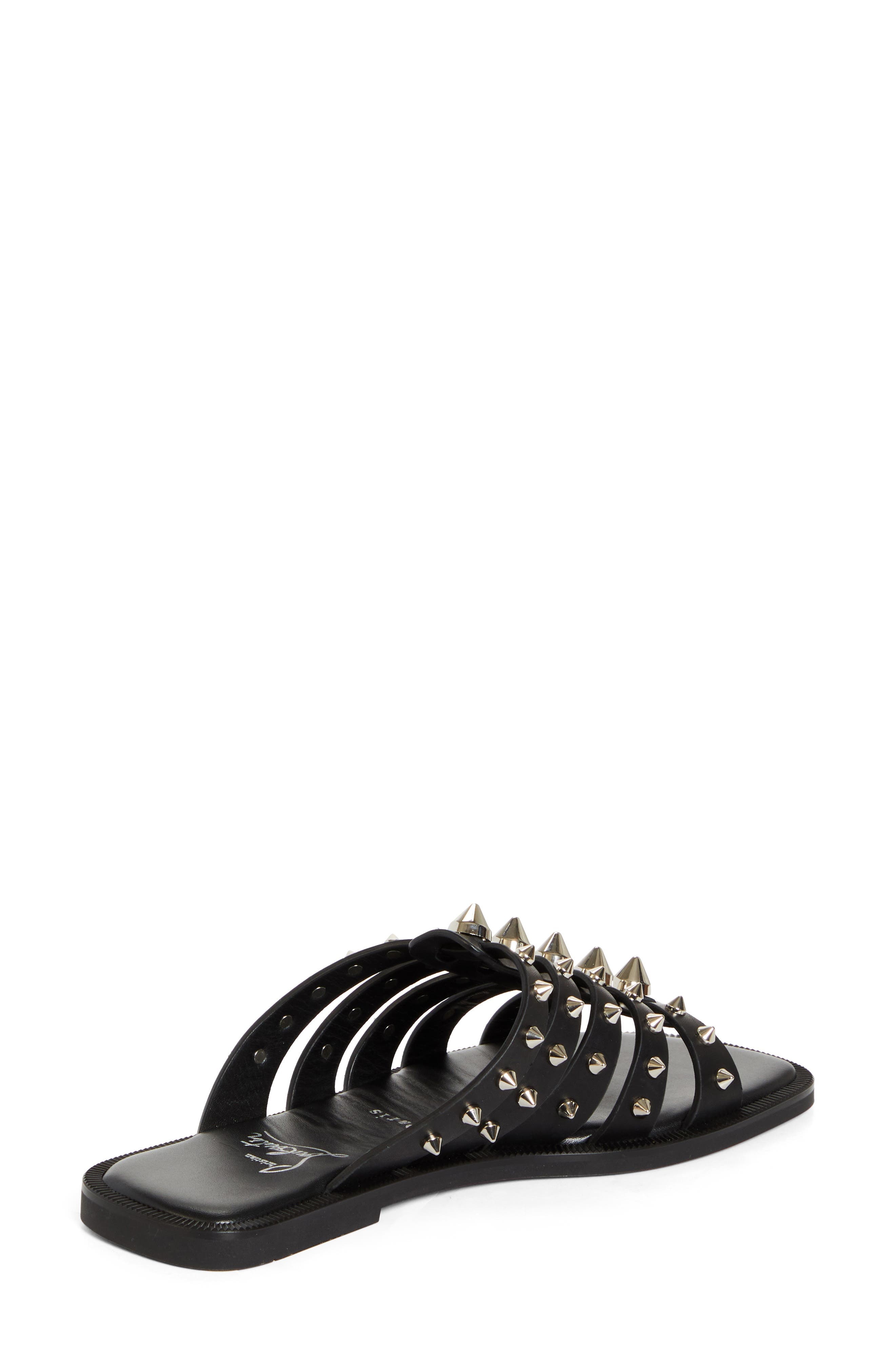 Christian Louboutin Charja Slide Sandal in Black/Lin Black at Nordstrom - 2