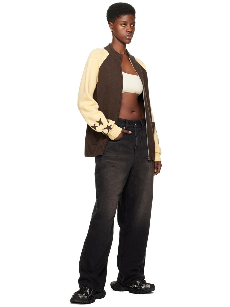 We11done Brown & Yellow Zip Jacket outlook