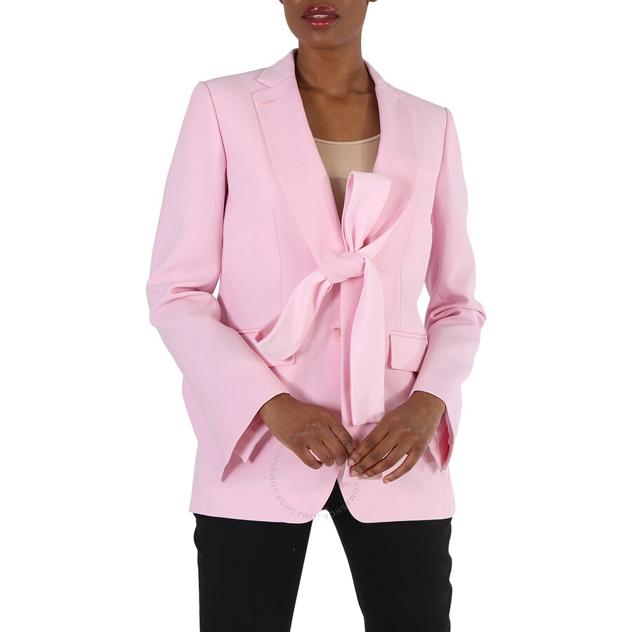 Burberry Ladies Pale Candy Pink Exaggerated-Lapel Blazer - 3