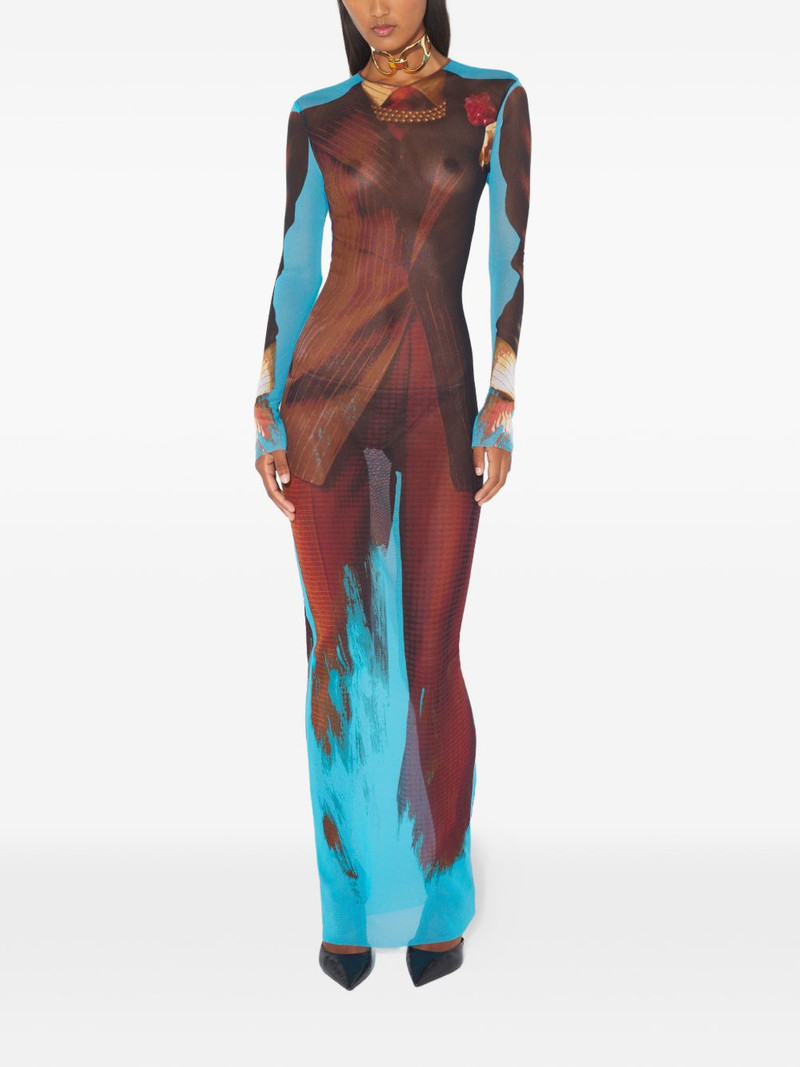 Jean Paul Gaultier Tennis open-back maxi dress outlook