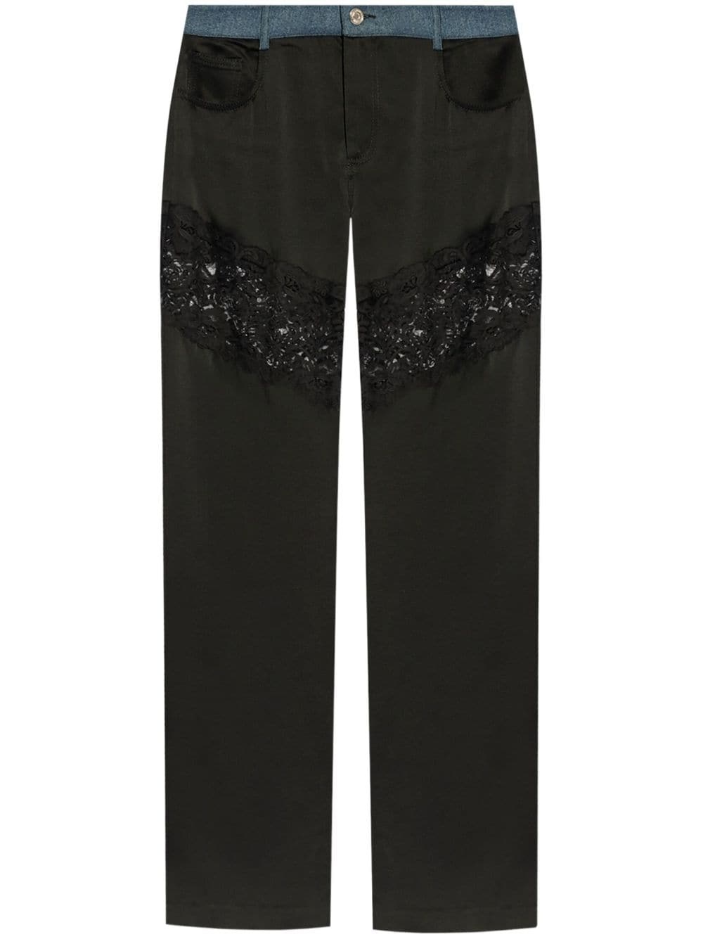 panelled straight trousers - 1