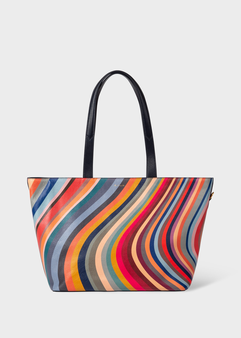 'Swirl' Leather Tote Bag 1