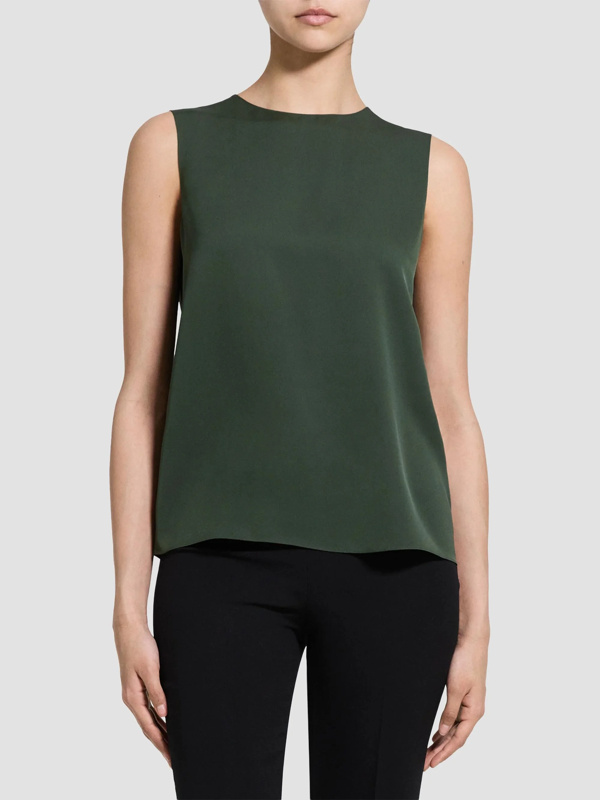 Women's Sleeveless Silk Top - Ivy - 1