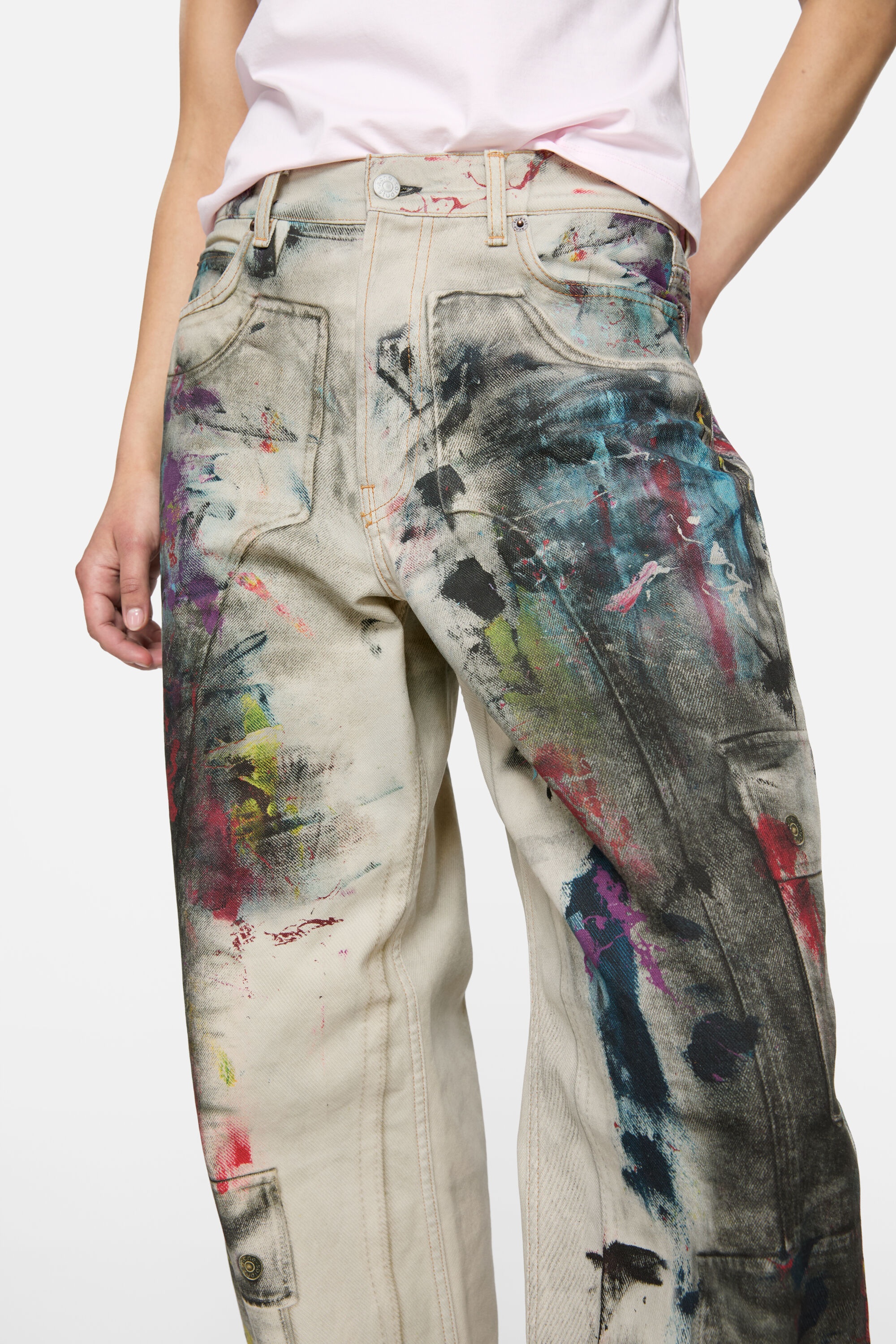 Baggy fit jeans - 1981 - White/multi - 6