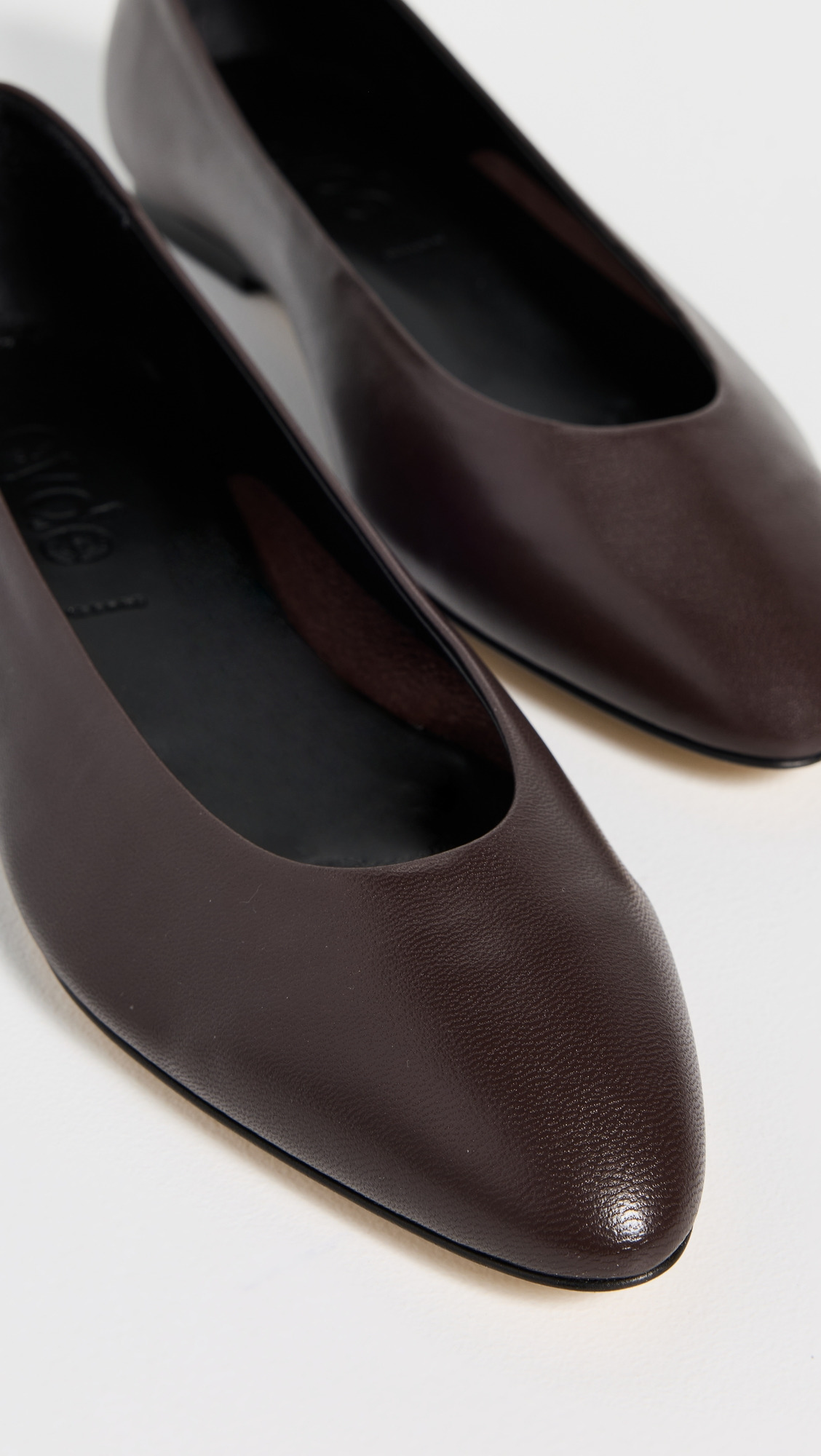 Ellie Nappa Leather Moka Flats - 5