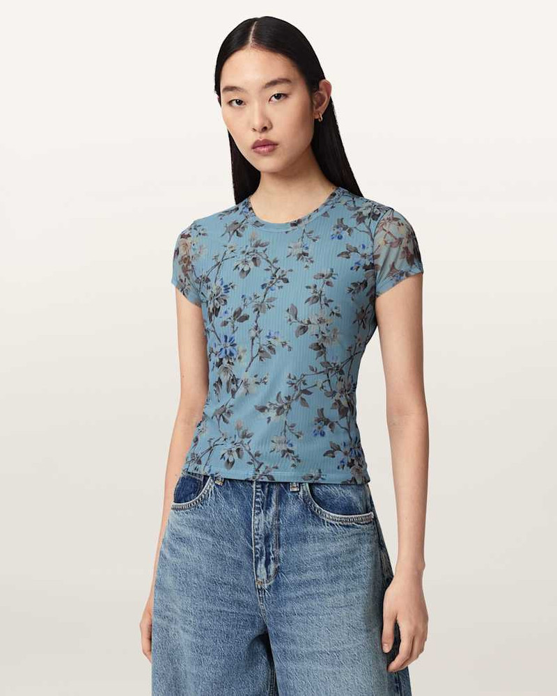 ALLSAINTS ELLIE SLIM FIT MESH T-SHIRT outlook