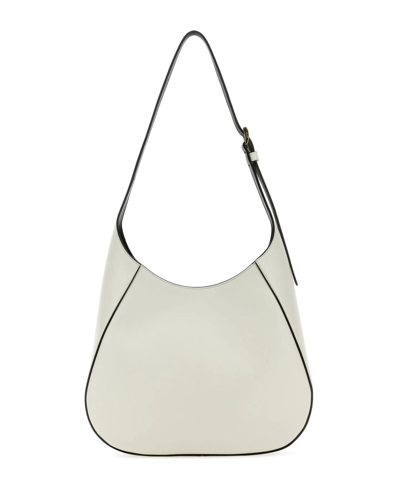 White Leather Shoulder Bag - 3