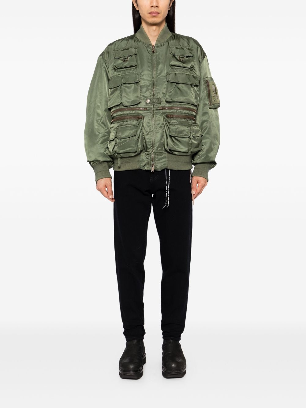 multiple-pockets bomber jacket - 2