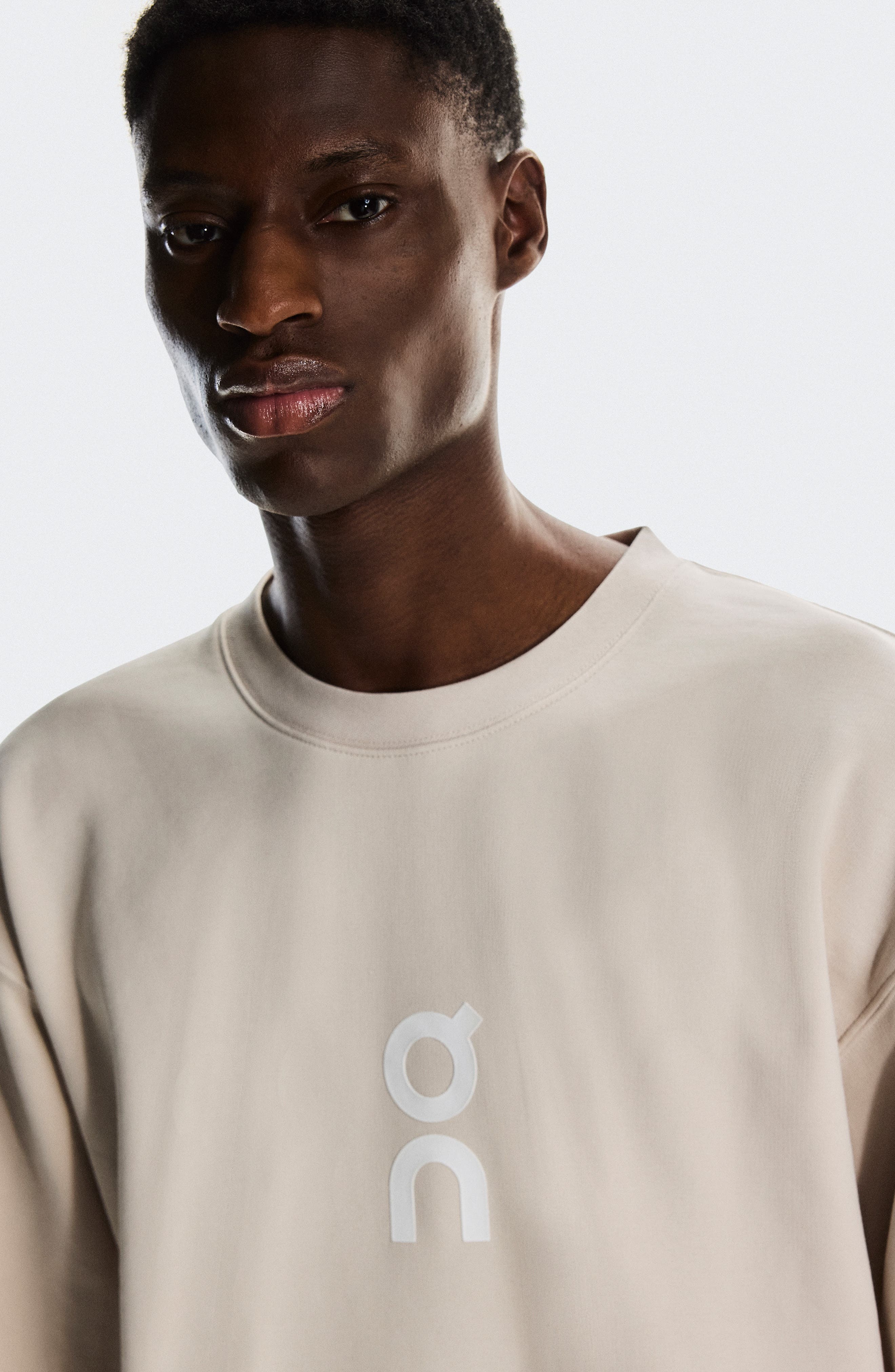 Club Crewneck Cotton Blend Sweatshirt in Silver at Nordstrom - 3