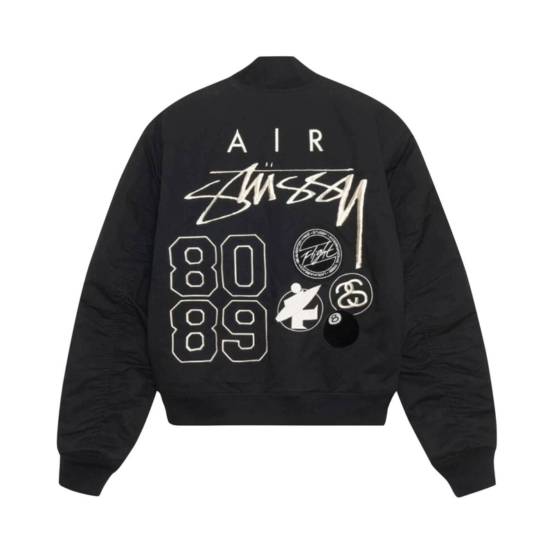 Stüssy Stussy x Nike Reversible Varsity Jacket 'Black/Sail' outlook