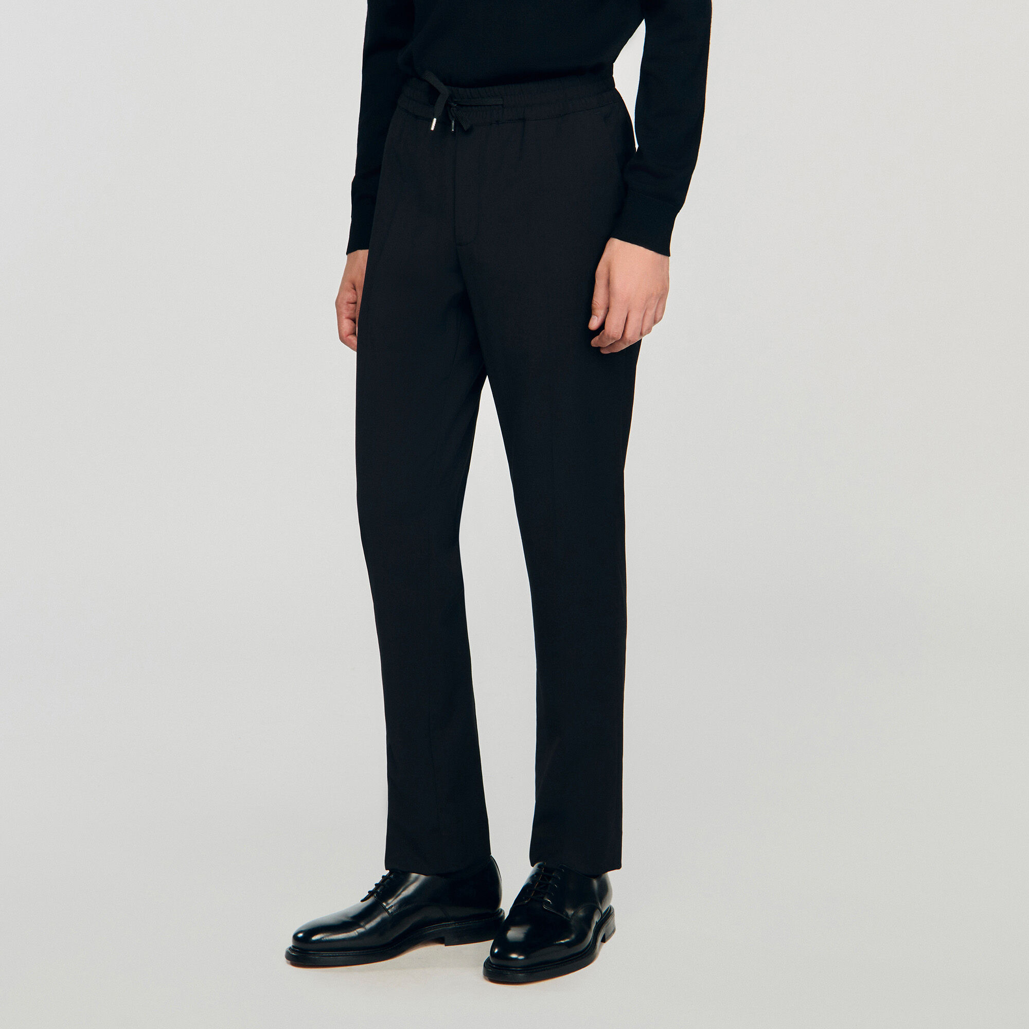 ELASTICATED STRAIGHT-LEG PANTS - 4