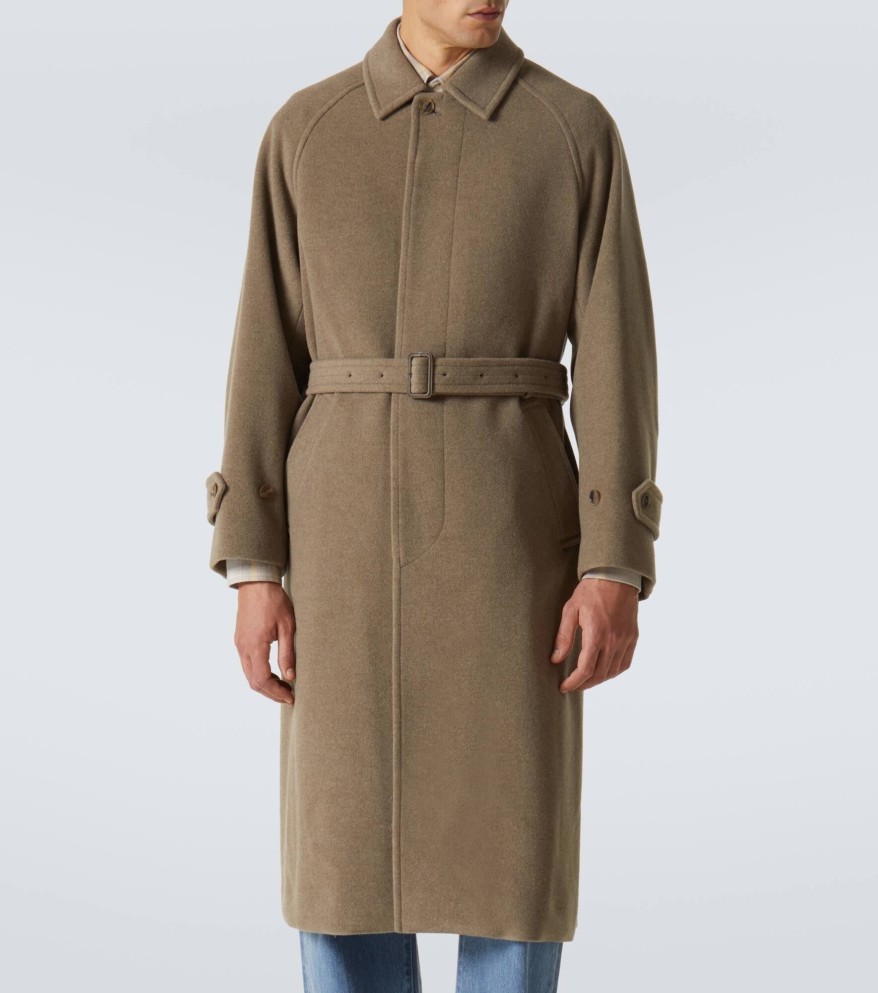 AURALEE Belted wool coat | REVERSIBLE