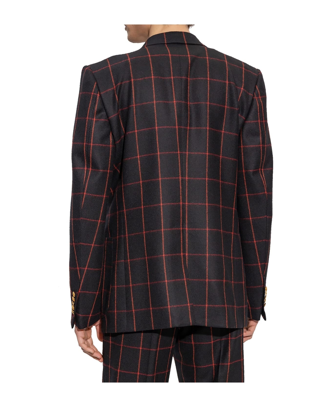 Wool Checked Blazer - 3