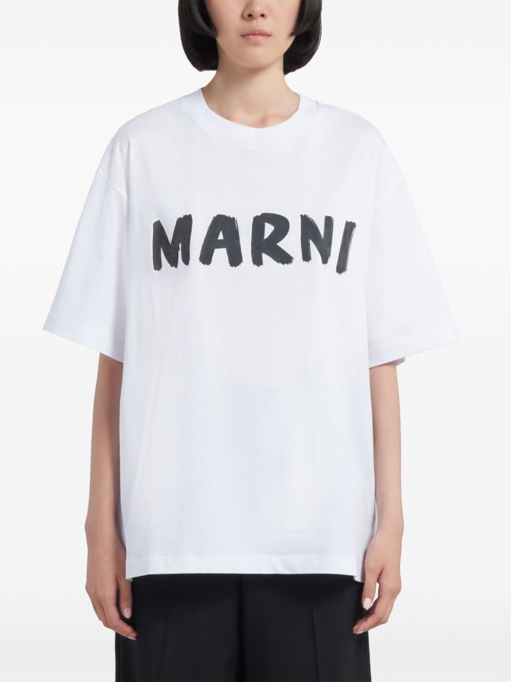 logo-print crew-neck T-shirt - 3