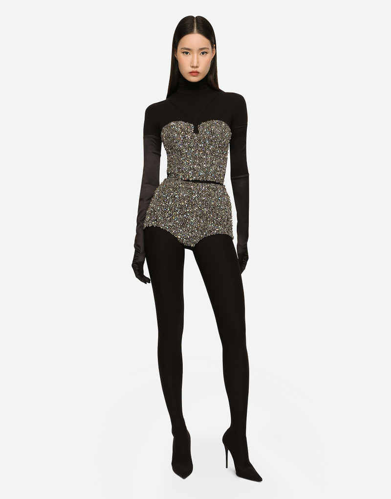 Corset top with rhinestone embellishment 3