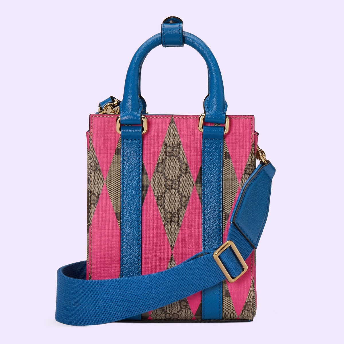 GG rhombus print mini tote bag - 5