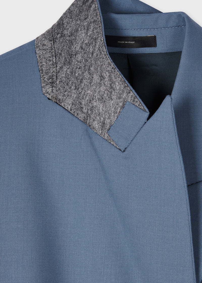 Paul Smith Women's A Suit To Travel In - Steel Blue Wool Double Breasted Blazer outlook