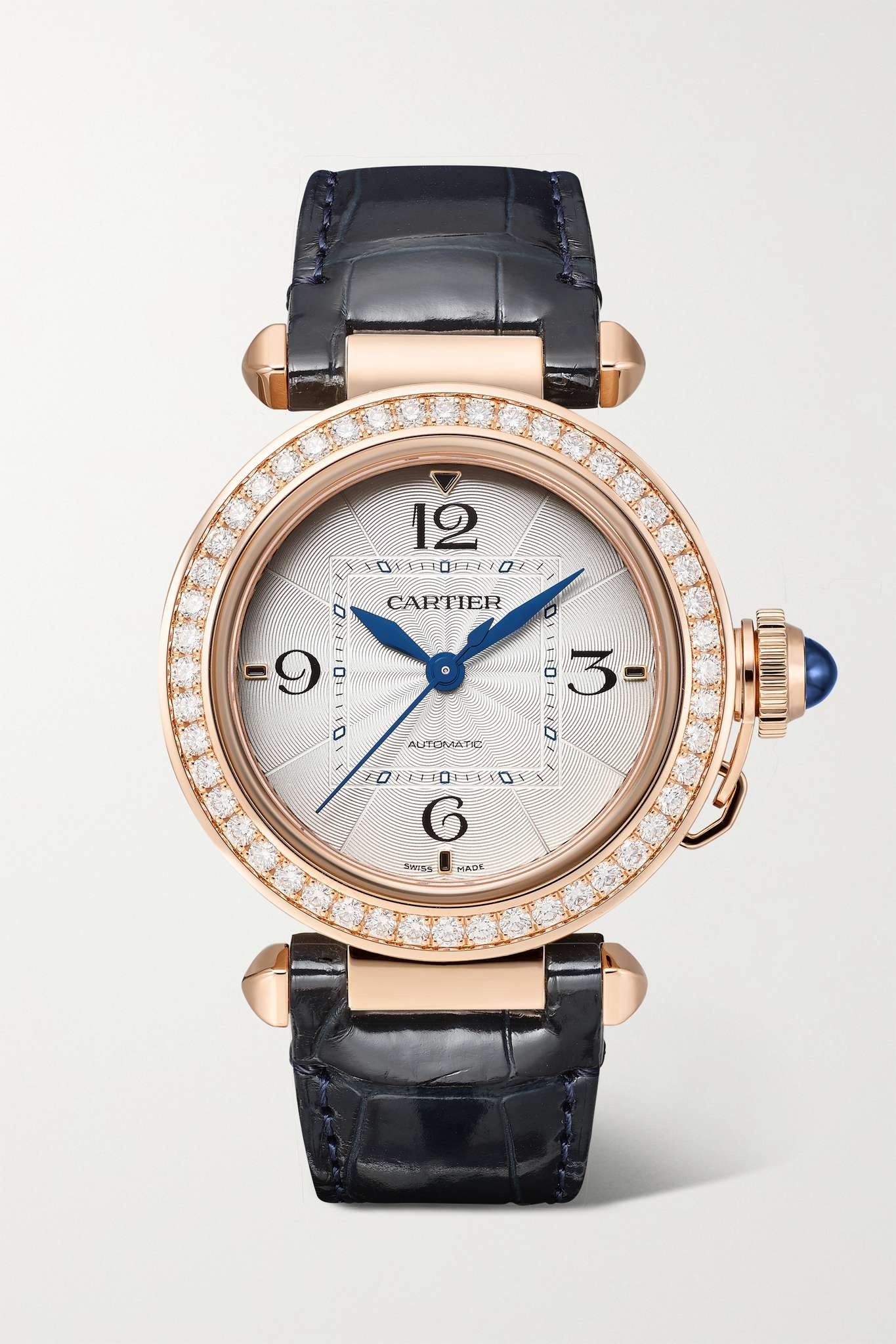 Pasha de Cartier Automatic 35mm stainless steel and 18-karat rose gold watch - 8