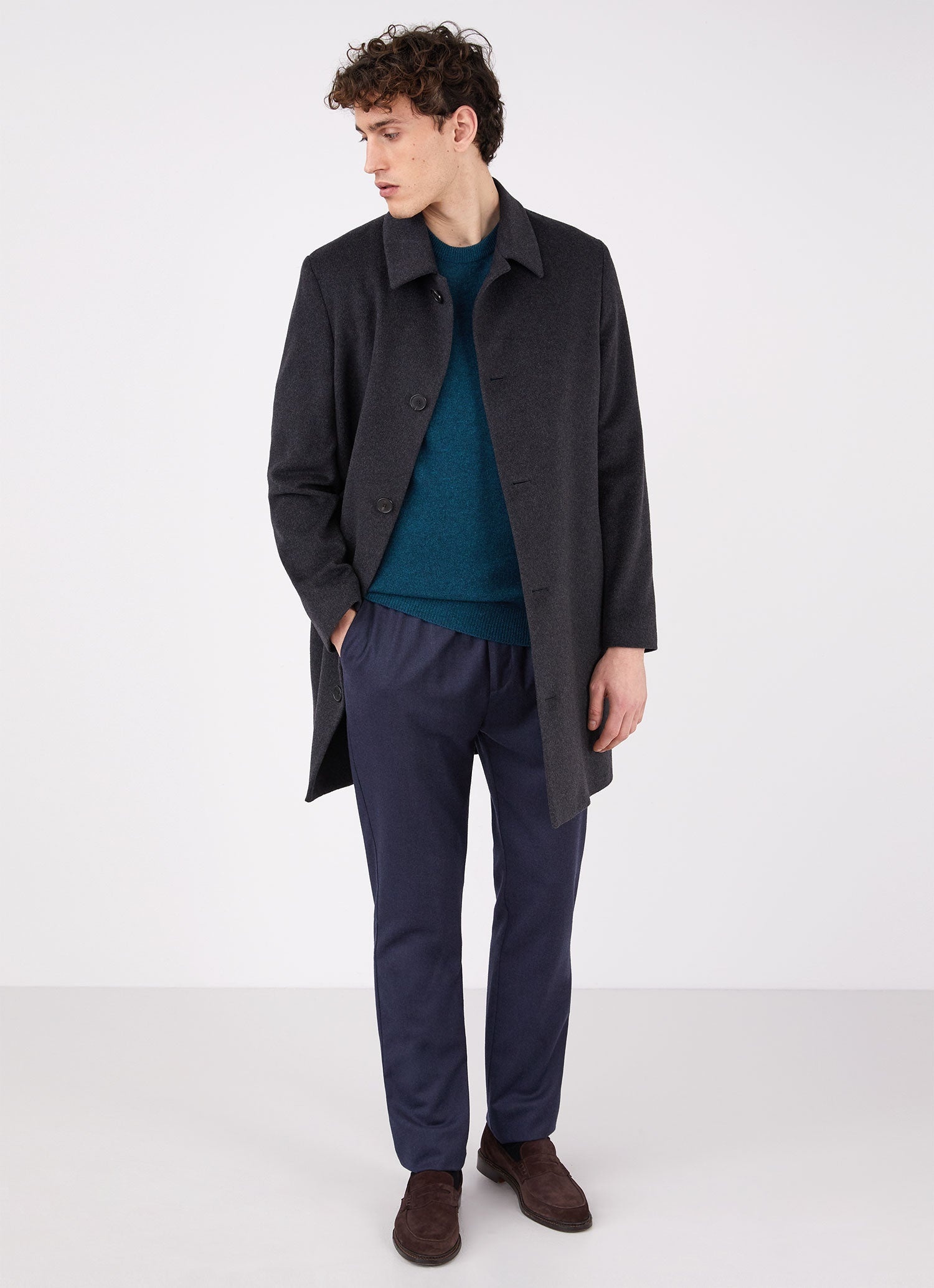 Wool Flannel Drawstring Trouser - 3