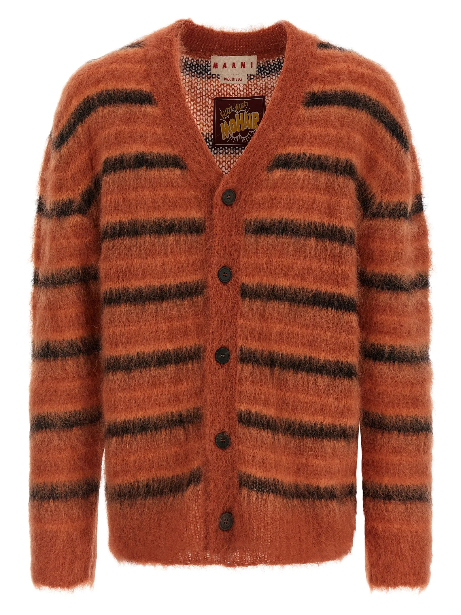 Marni Men Brushed Striped Cardigan - 1