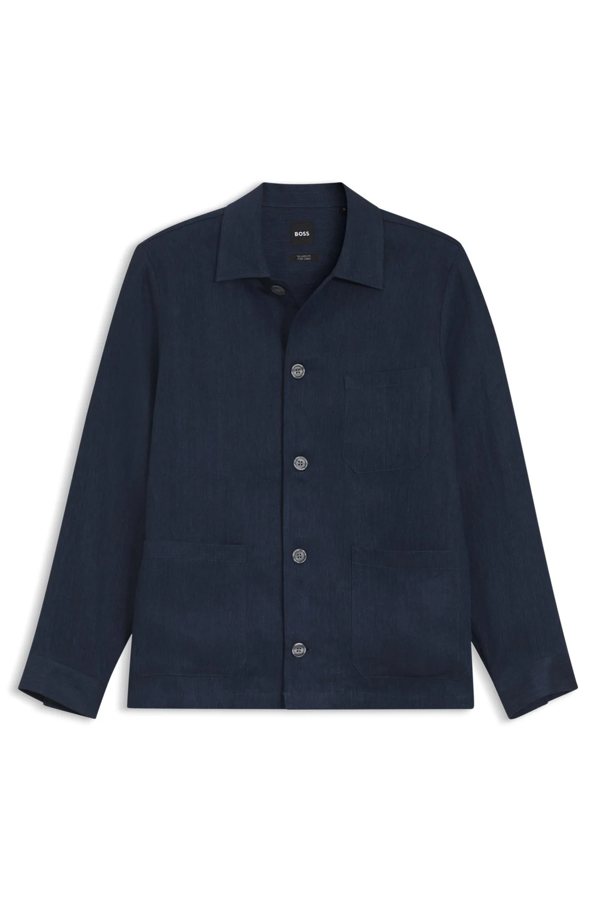RELAXED-FIT OVERSHIRT IN ITALIAN-MADE LINEN TWILL - 1